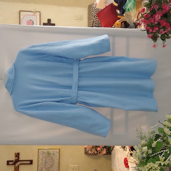 women's vintage attractive skyblue robe - Picture 3 of 5